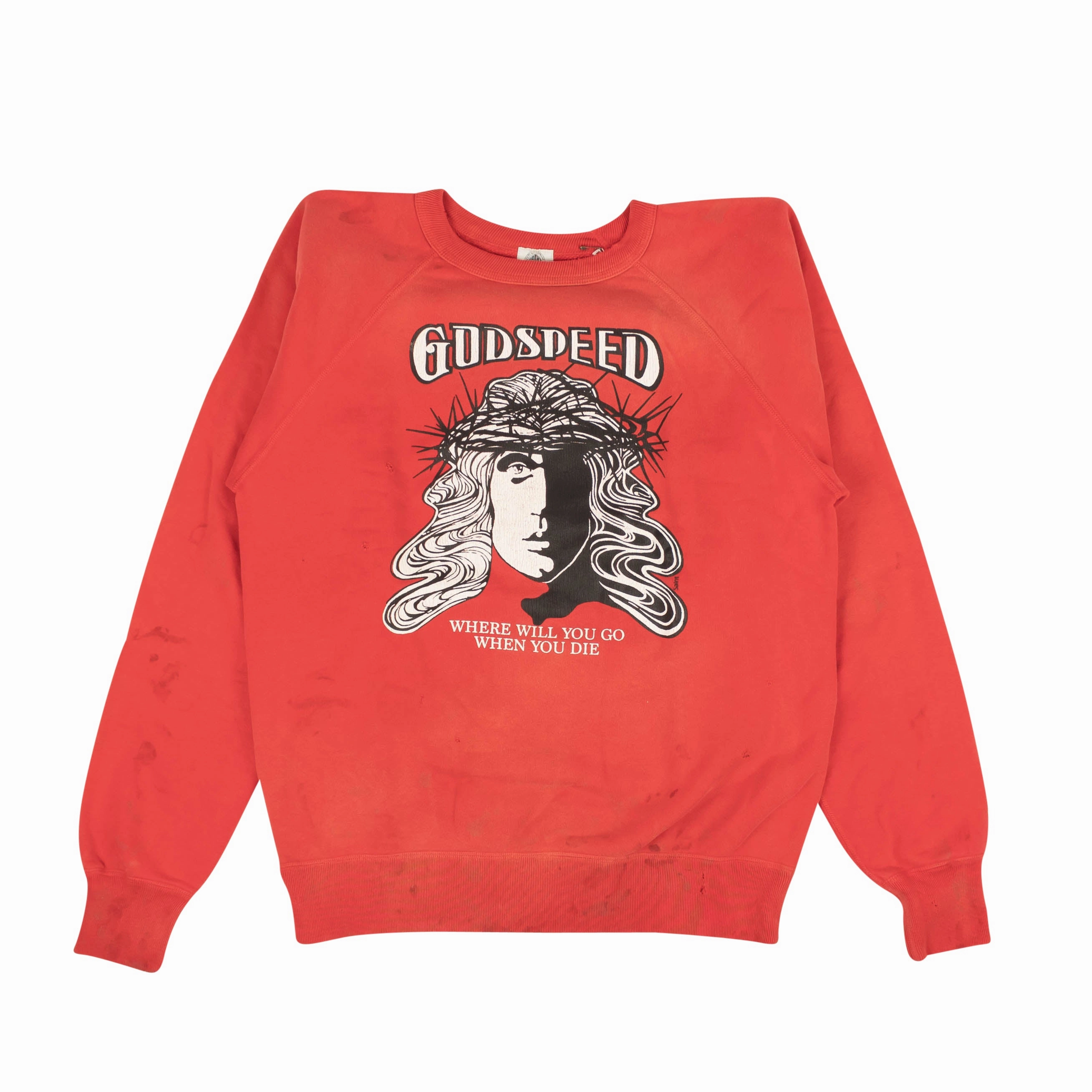 Red Godspeed Raglan Crewneck Sweatshirt