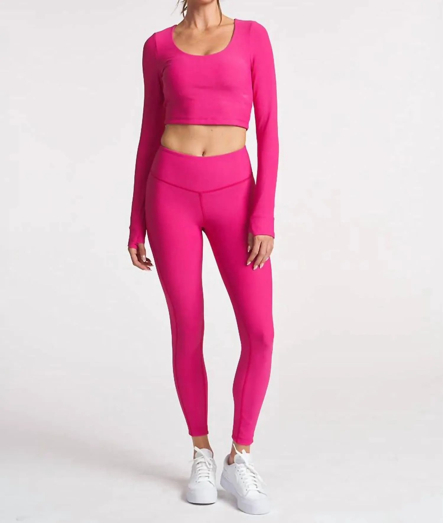 Refine Angled Waistband 7/8 Legging In Dragonfruit