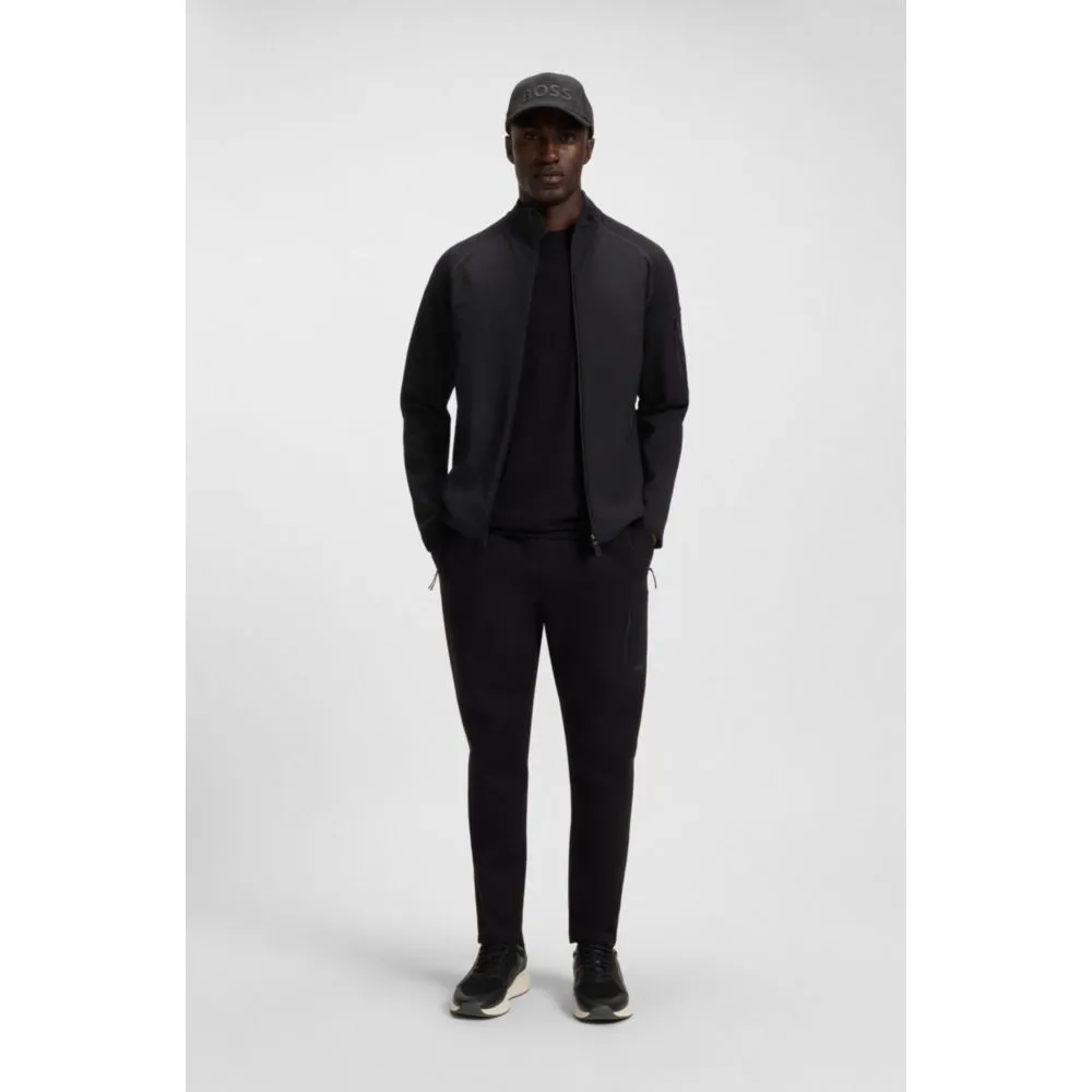 Regular-fit zipper-through sweatshirt with reflective details