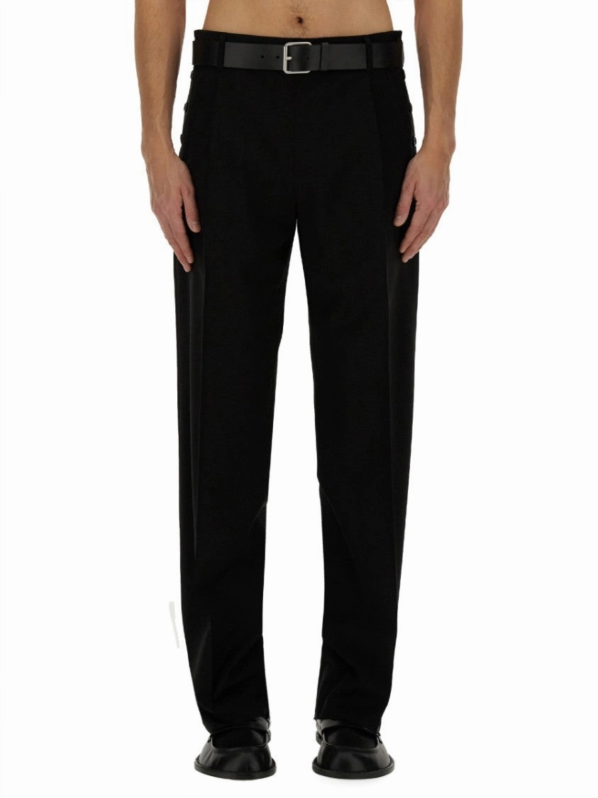 Regular Fit Black Wool Pants