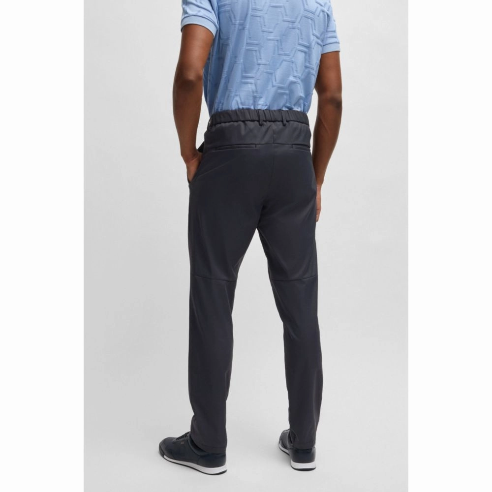 Regular-fit chinos with hidden drawcord and tapered leg