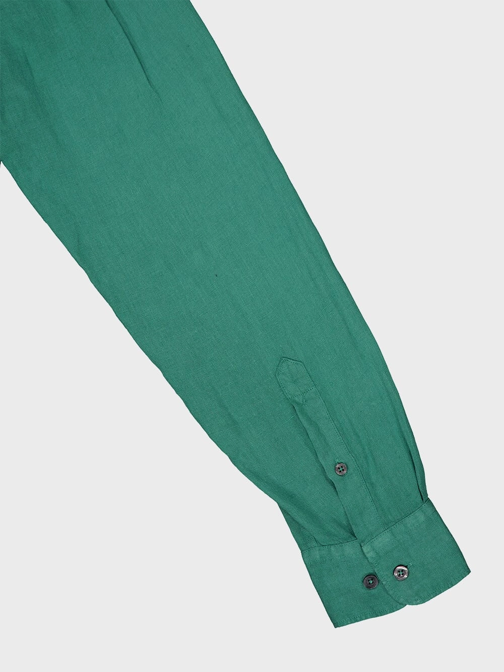 Regular Fit Green Linen Shirt