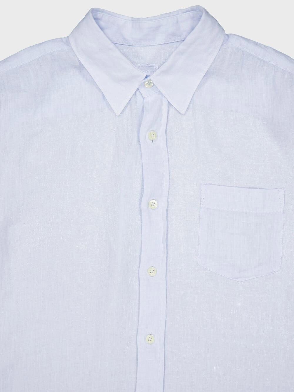 Regular Fit Light Blue Linen Shirt