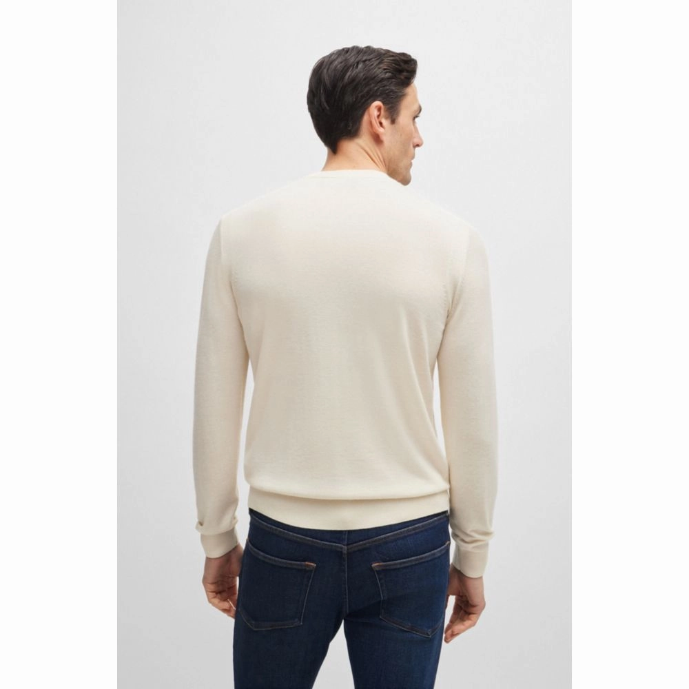 Regular-fit sweater in wool, silk and cashmere