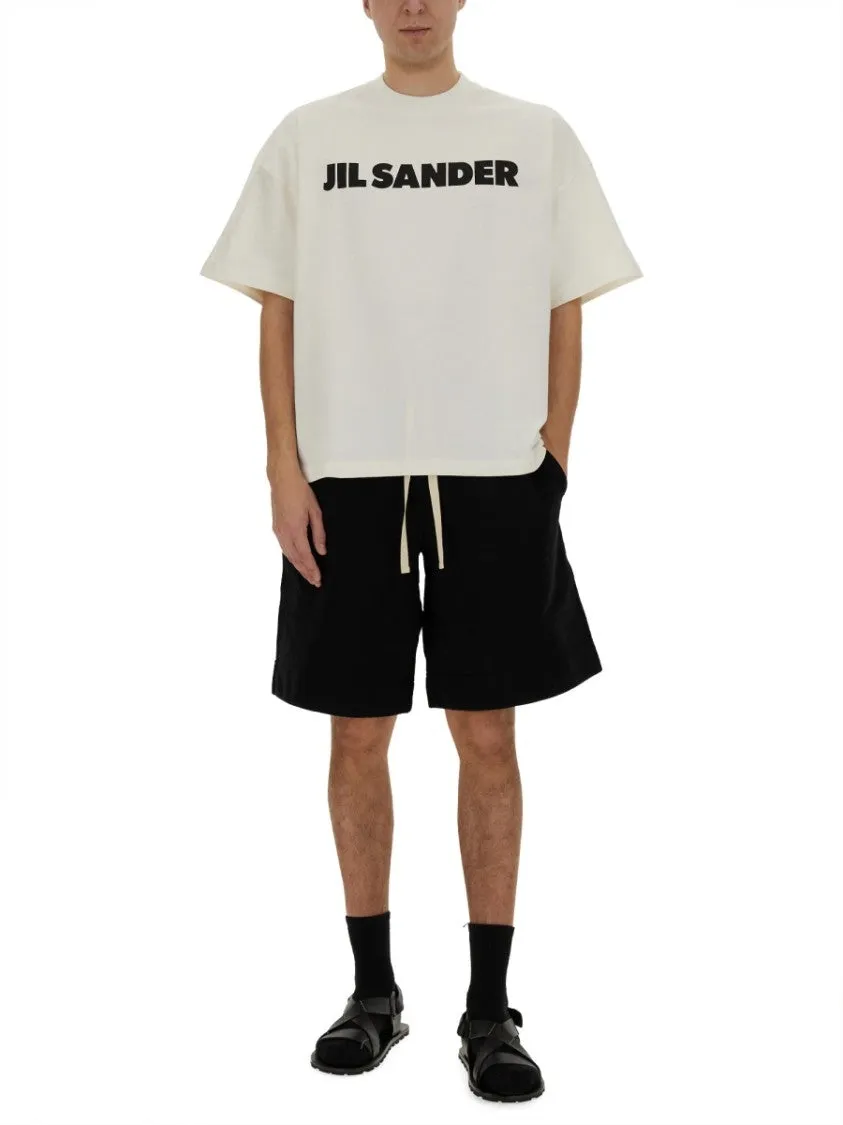 Relaxed Fit Drawstring Shorts In Soft Cotton