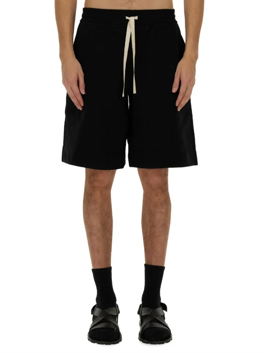Relaxed Fit Drawstring Shorts In Soft Cotton