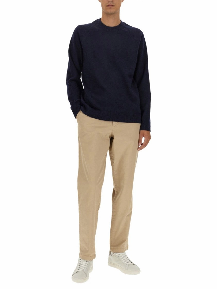 Relaxed Fit Crew Neck Merino Wool Sweater