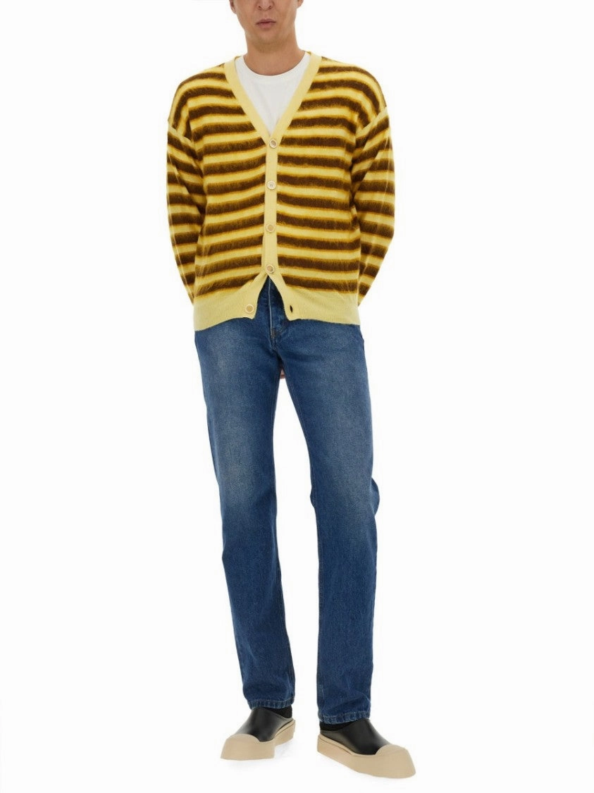 Relaxed Fit Striped Cardigan