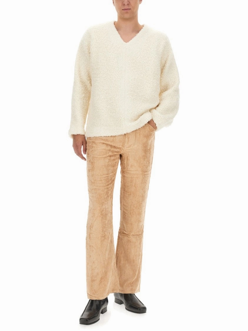 Relaxed Fit V-Neck Sweater