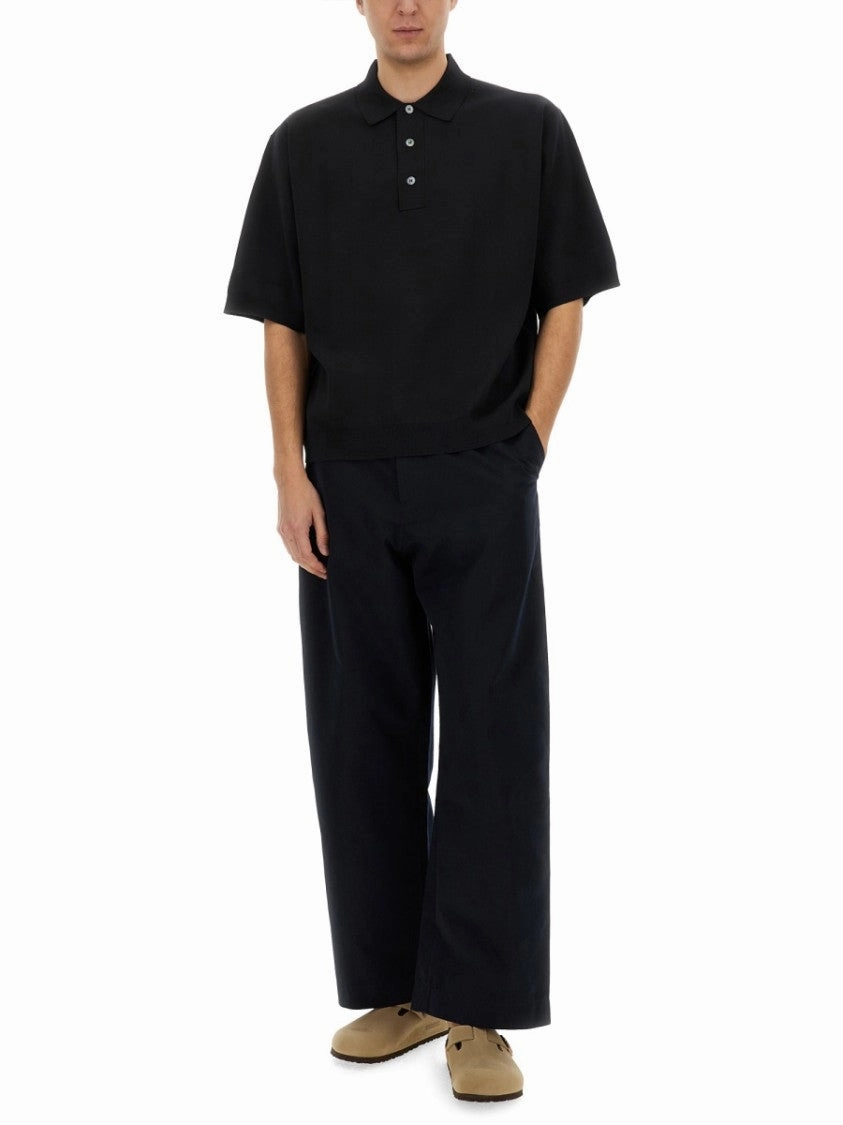 Relaxed Fit Wide Leg Slim Curved Pants