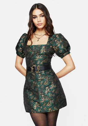 Rena Snake Jacquard Mini Dress Dresses Womens - wedding guest outfits