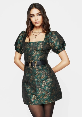 Rena Snake Jacquard Mini Dress Dresses Womens - beach dresses cheap