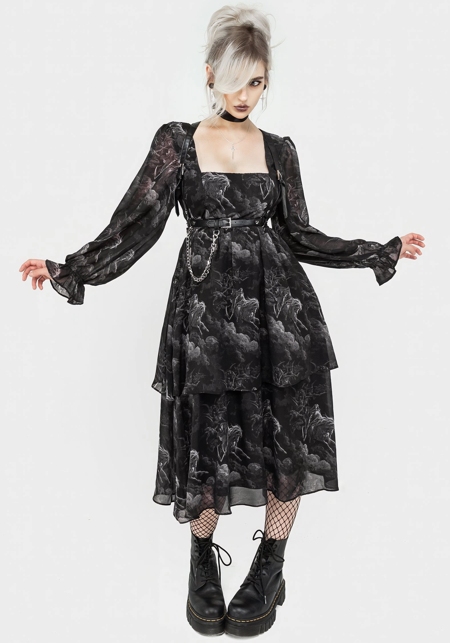 Revelation Chiffon Midi Dress Dresses Womens - beach dresses cheap