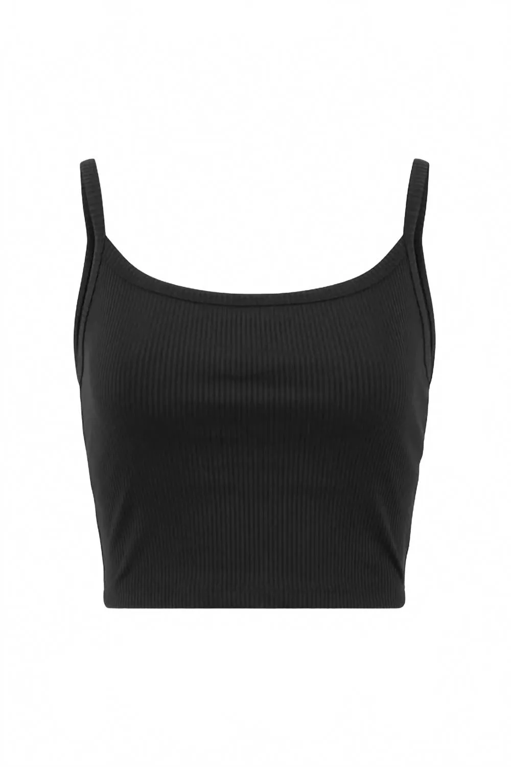 Ribbed Bralette Tank In Black
