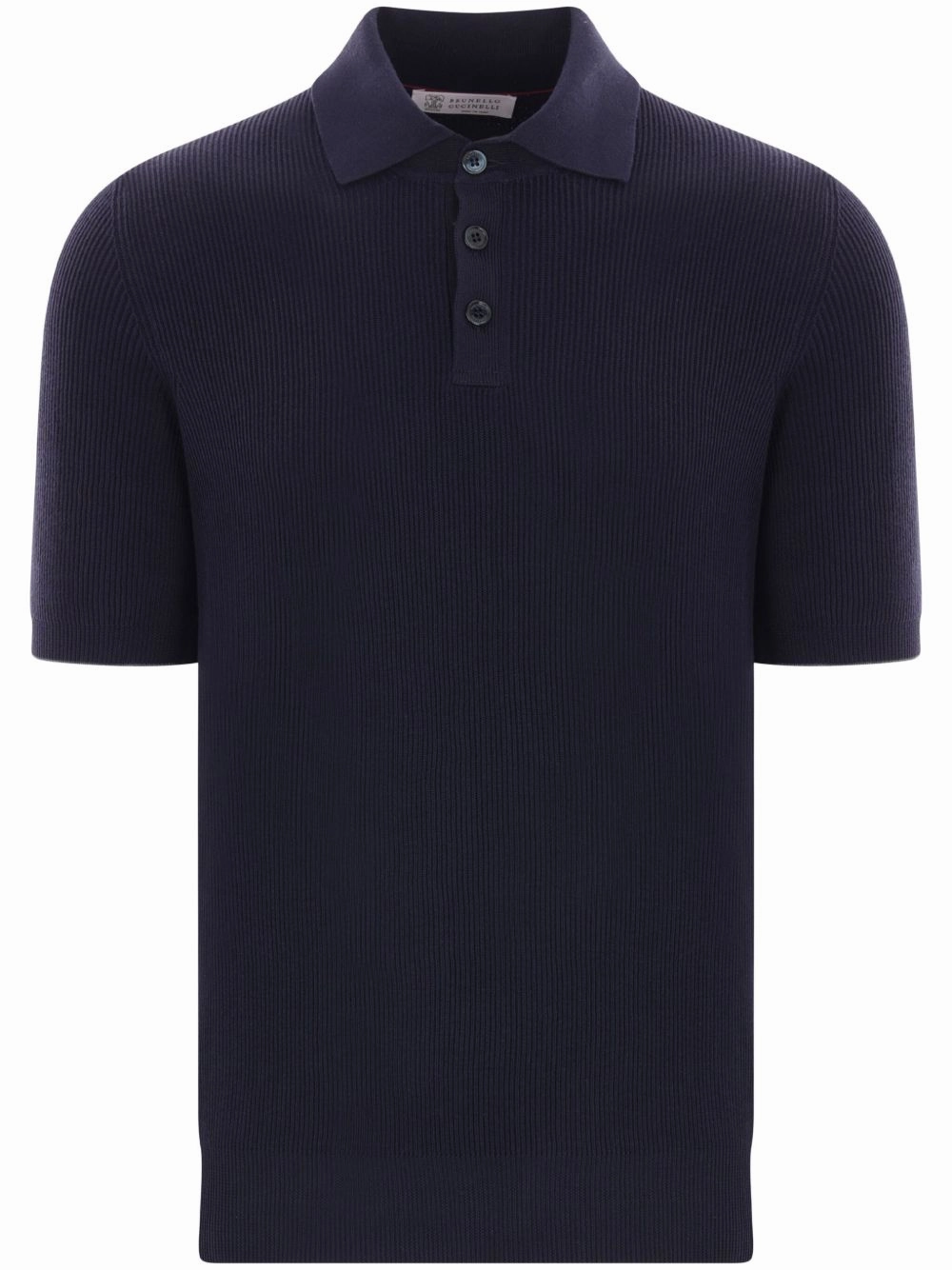 Ribbed-Knit Polo Shirt discount mens shirts