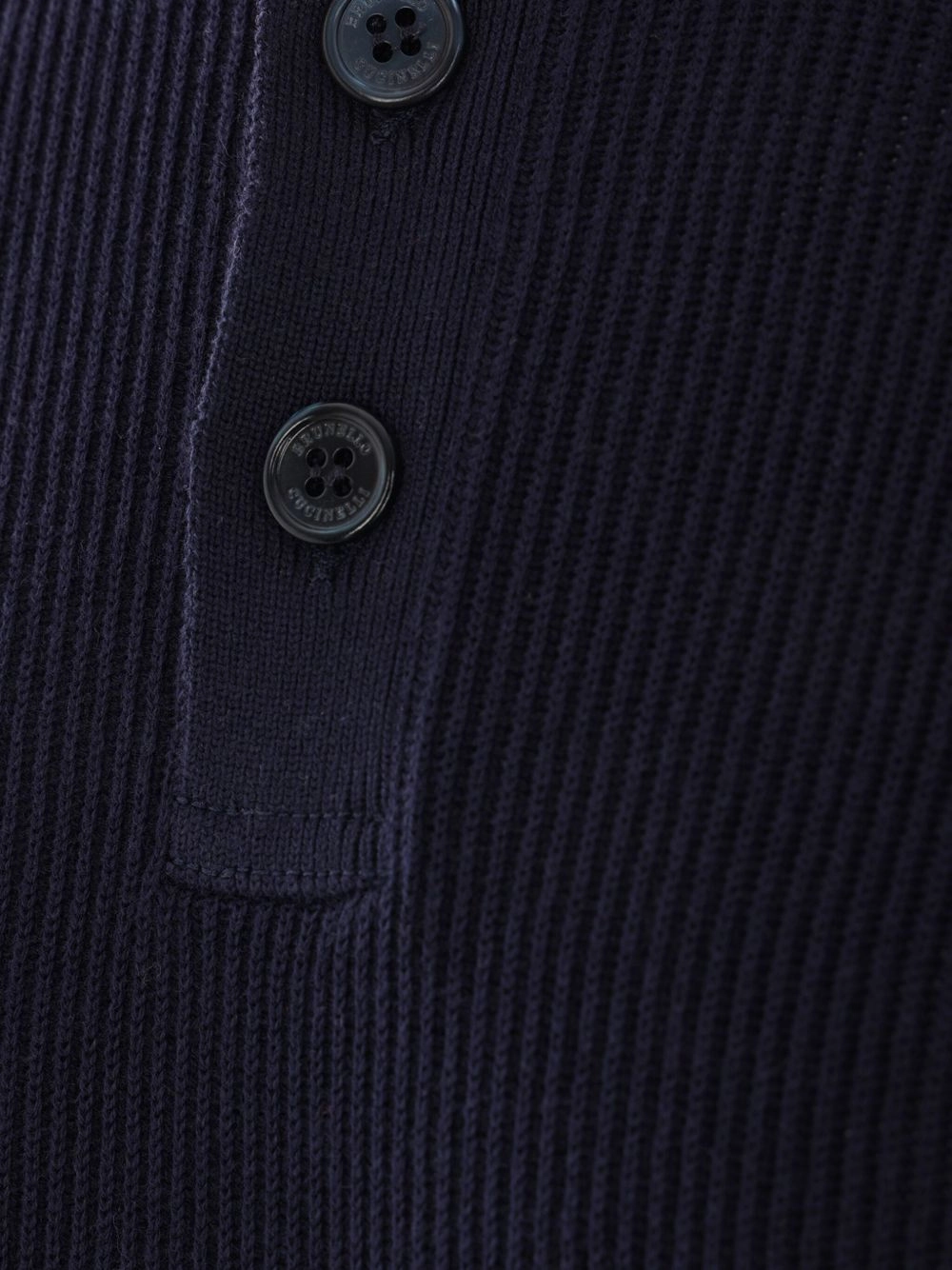 Ribbed-Knit Polo Shirt