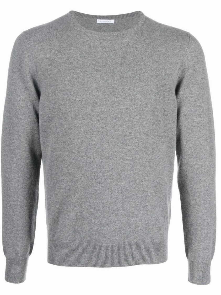 Ribbed Knitwear With Round Neckline designer sweaters outlet