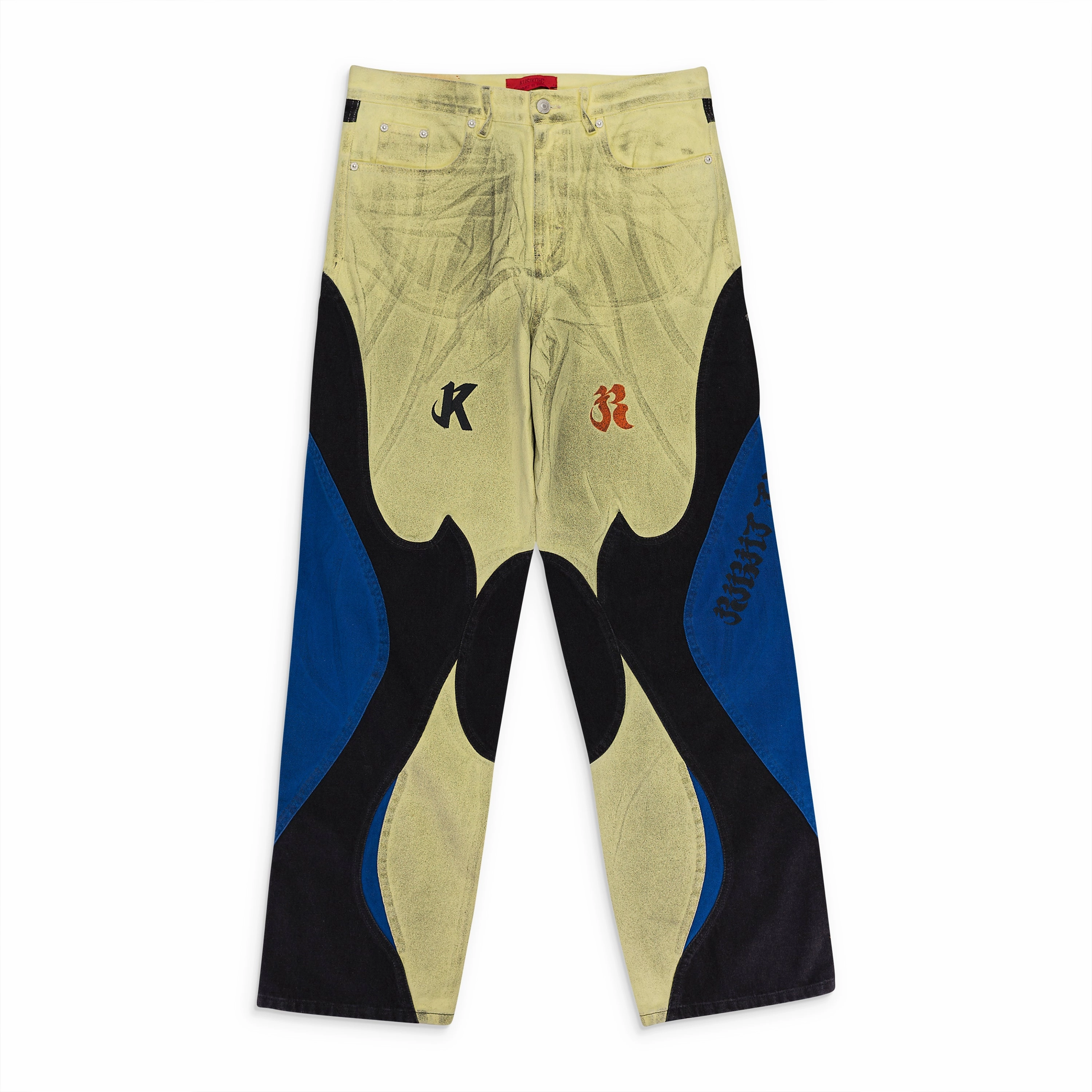 RIDER YELLOW STRAIGHT-FIT JEANS