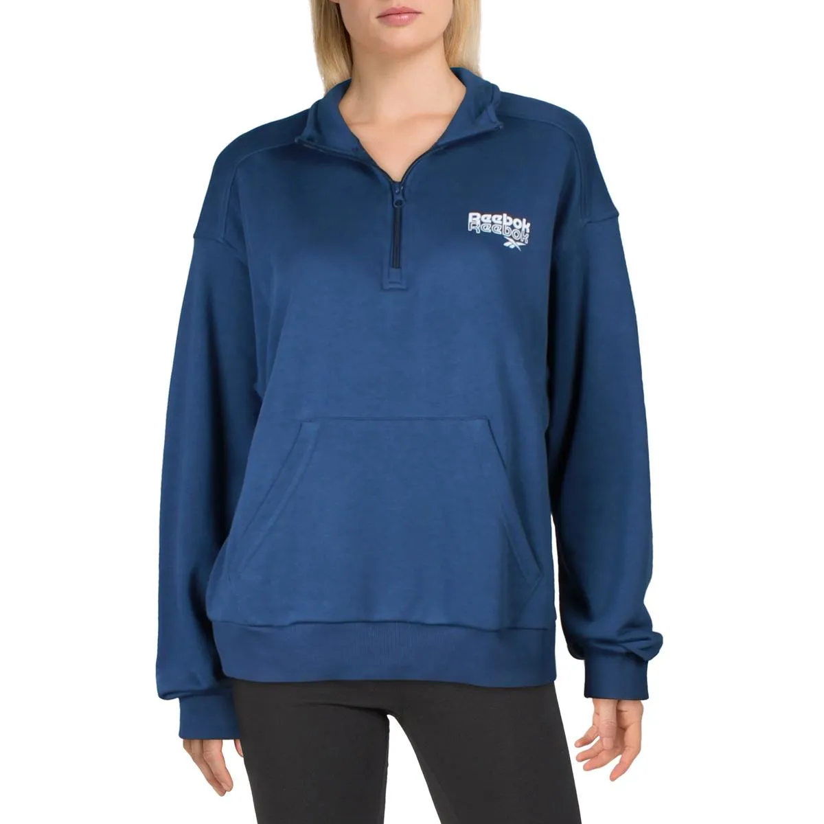 RIE 1/4 Zip Womens Pocket Cotton Sweatshirt Activewear Womens - yoga pants clearance