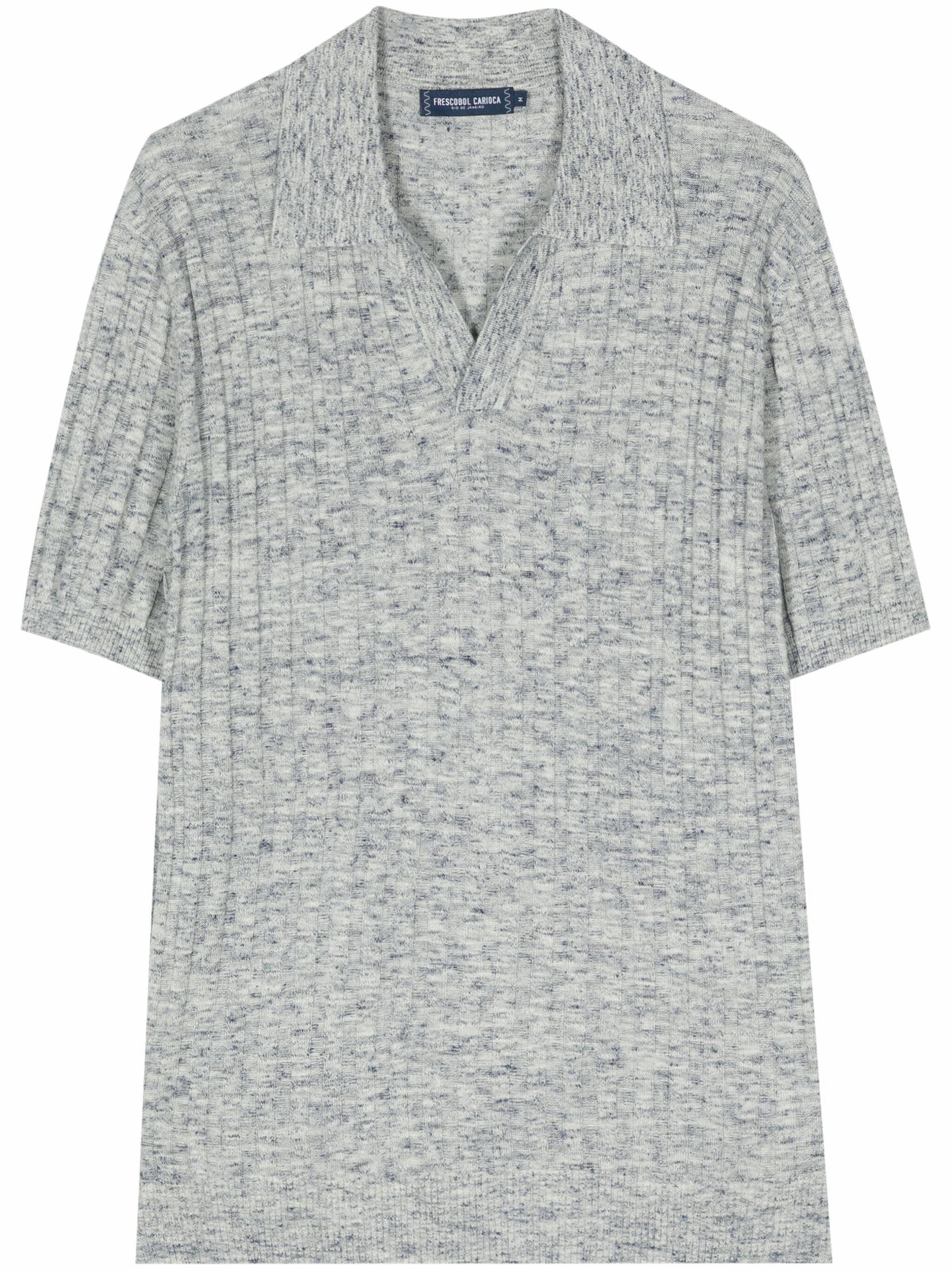 Rino Space-Dye Knitted Polo Short discount mens shirts