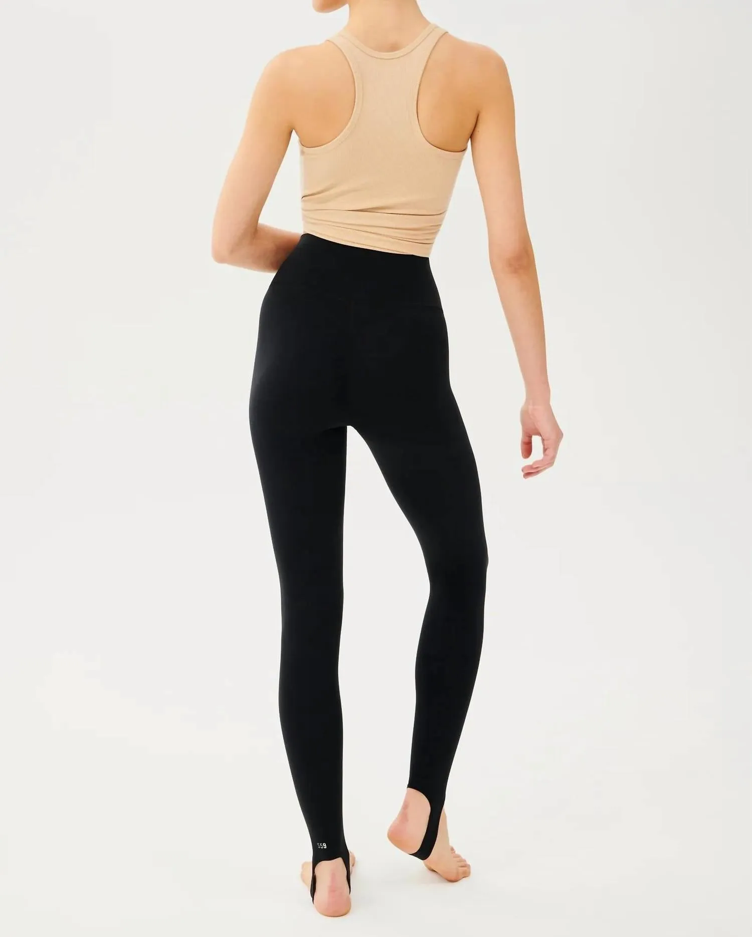 River High Waist Airweight Stirrup Leggings In Black