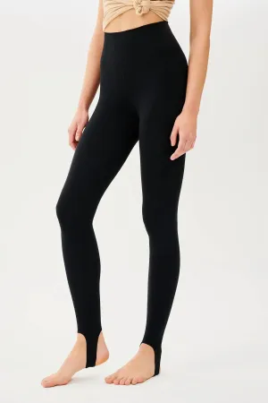 River High Waist Airweight Stirrup Leggings In Black Activewear Womens - yoga pants clearance