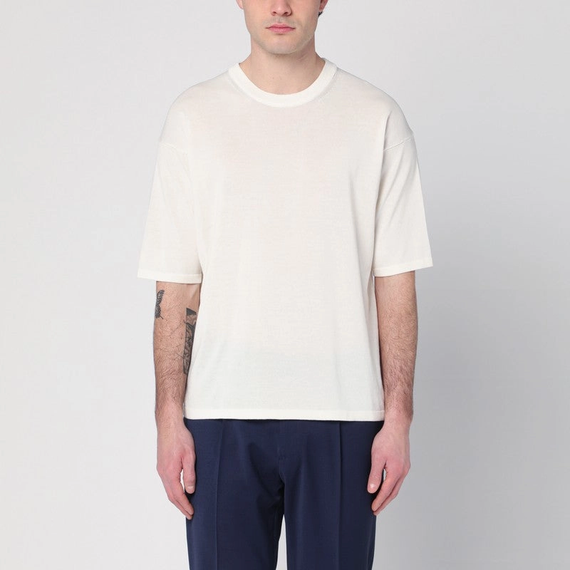 Roberto Collina Men's Ecru Sweater In Cotton cashmere sweaters sale
