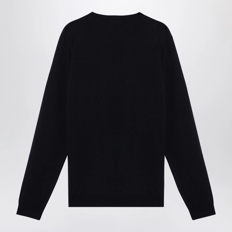 Roberto Collina Men's Navy Merino Wool Crew-Neck Sweater