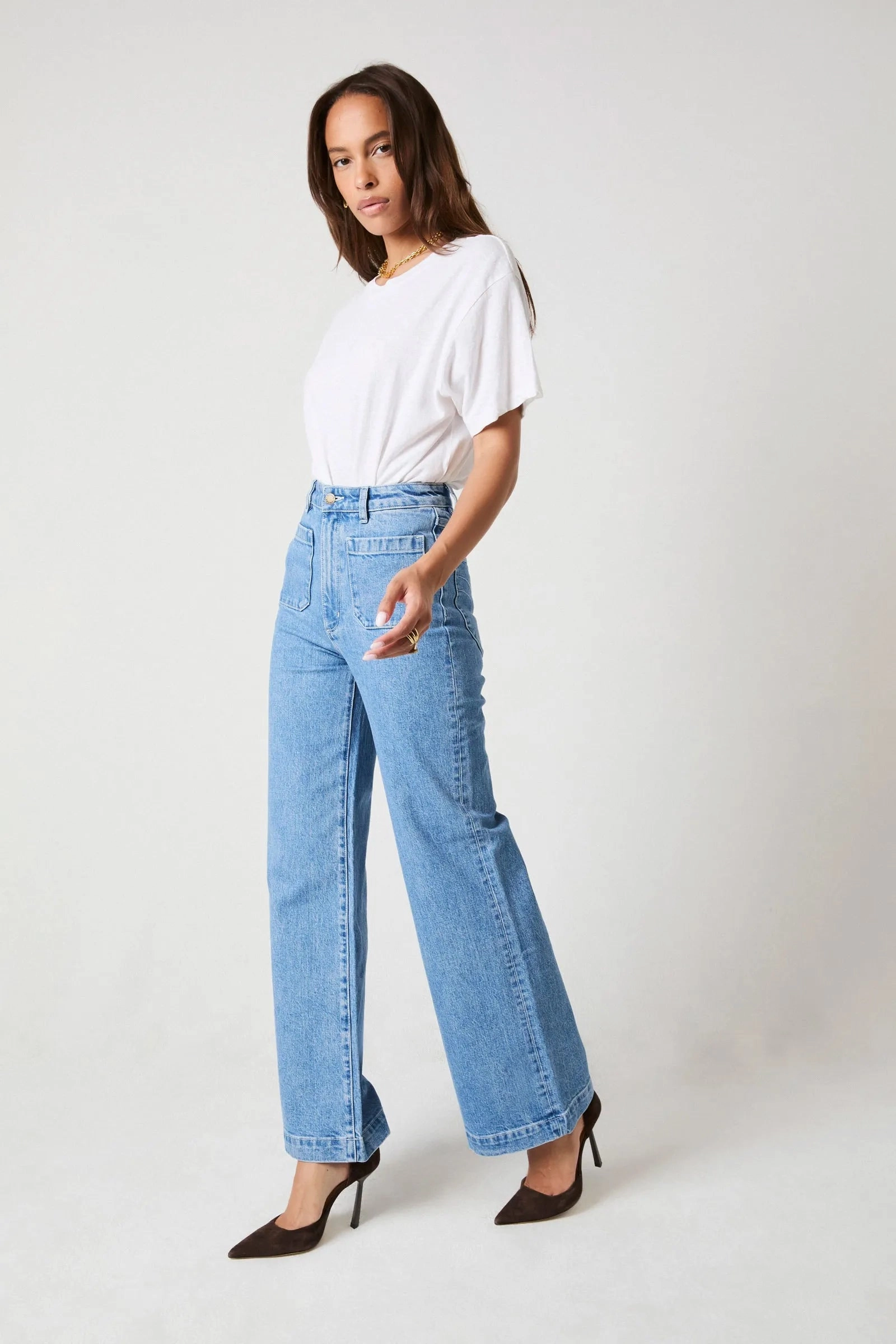 Rollas Sailor Jean Long - Lily Blue
