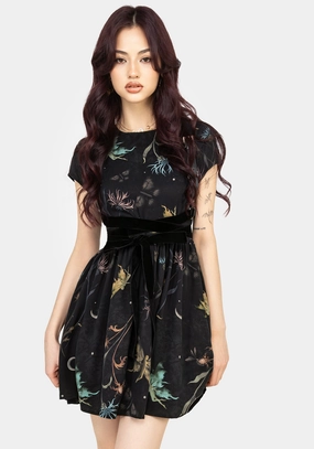 Rosanella Floral Print Mini Smock Dress Dresses Womens - wedding guest outfits