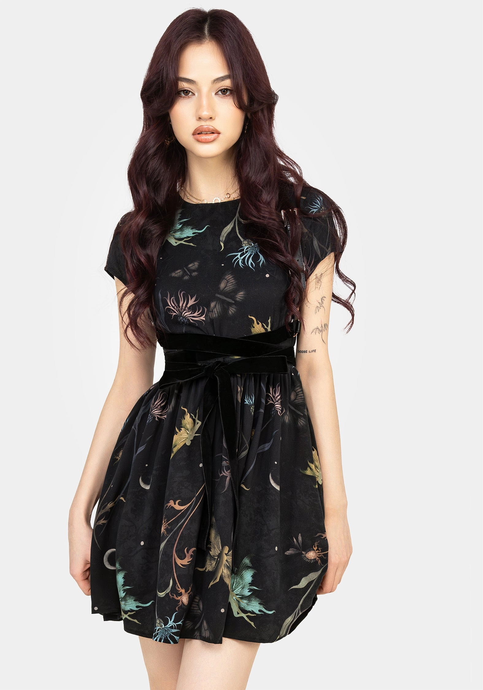 Rosanella Floral Print Mini Smock Dress Dresses Womens - wedding guest outfits