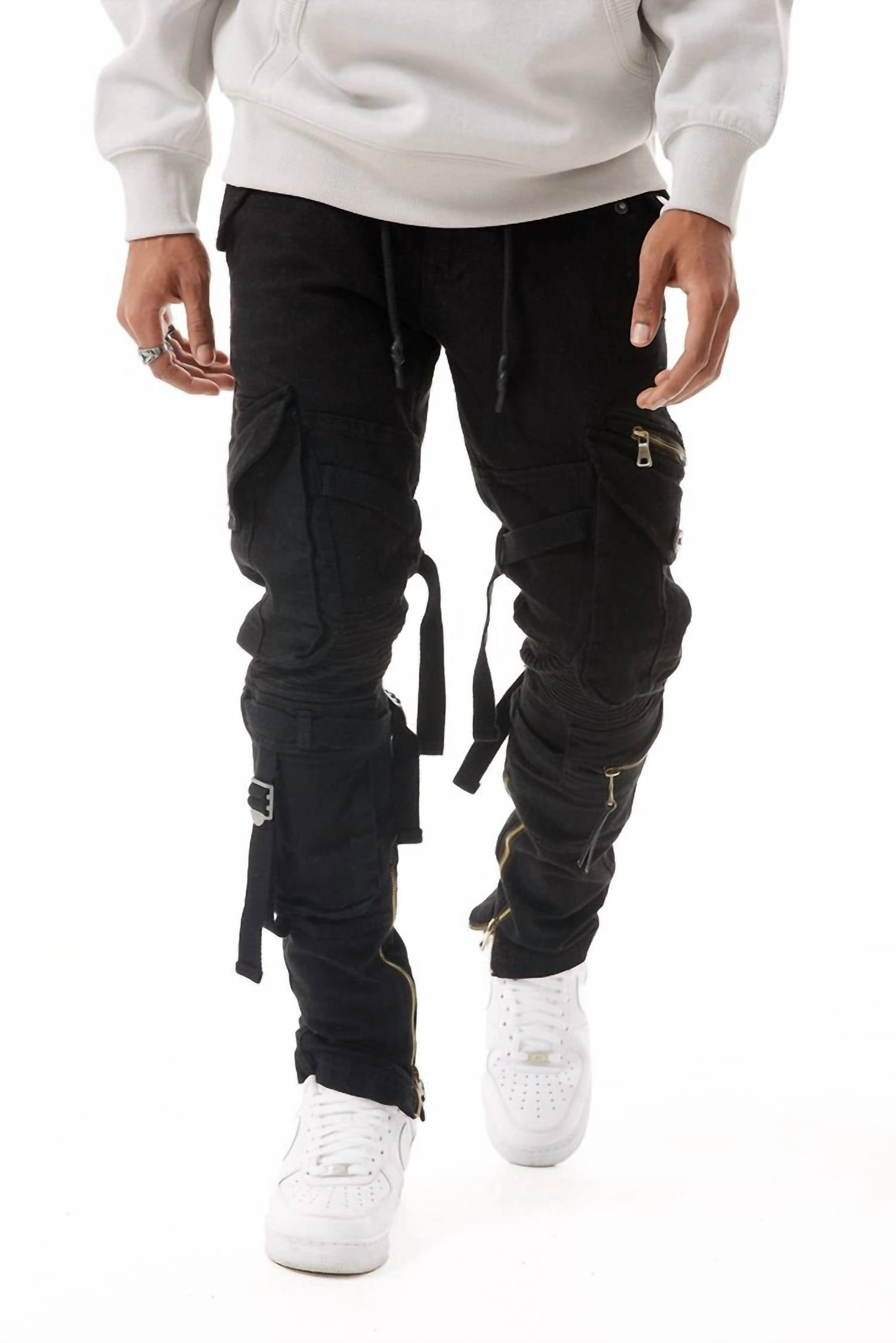 Ross Brighton Cargo Pants In Black