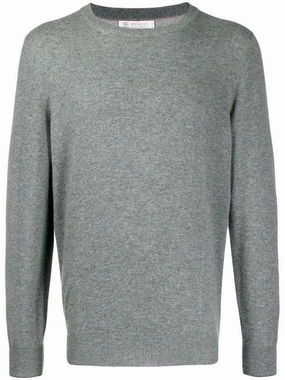 Round Neck Jumper In Comfortable Cotton Blend designer sweaters outlet