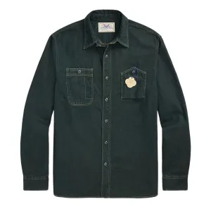 RRL By Ralph Lauren Butte Long Sleeve Sport Shirt Indigo Rinse mens joggers promo code