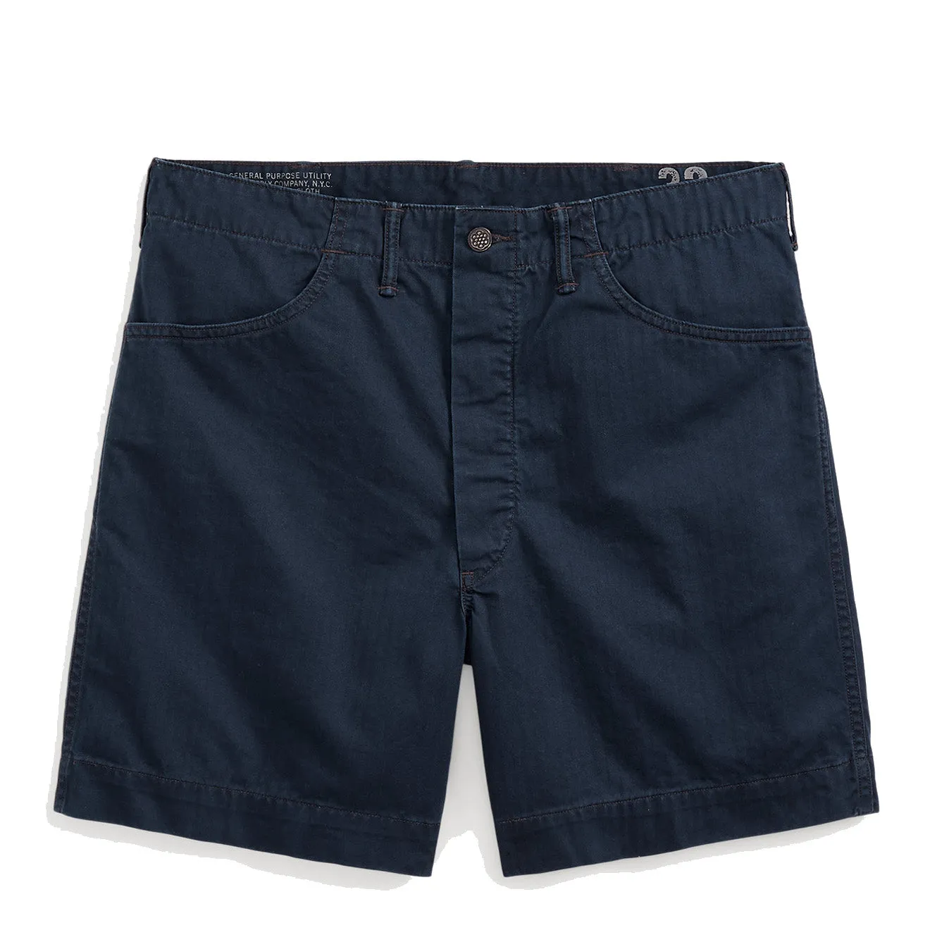 RRL by Ralph Lauren Herringbone Twill Field Short Navy mens shorts outlet store