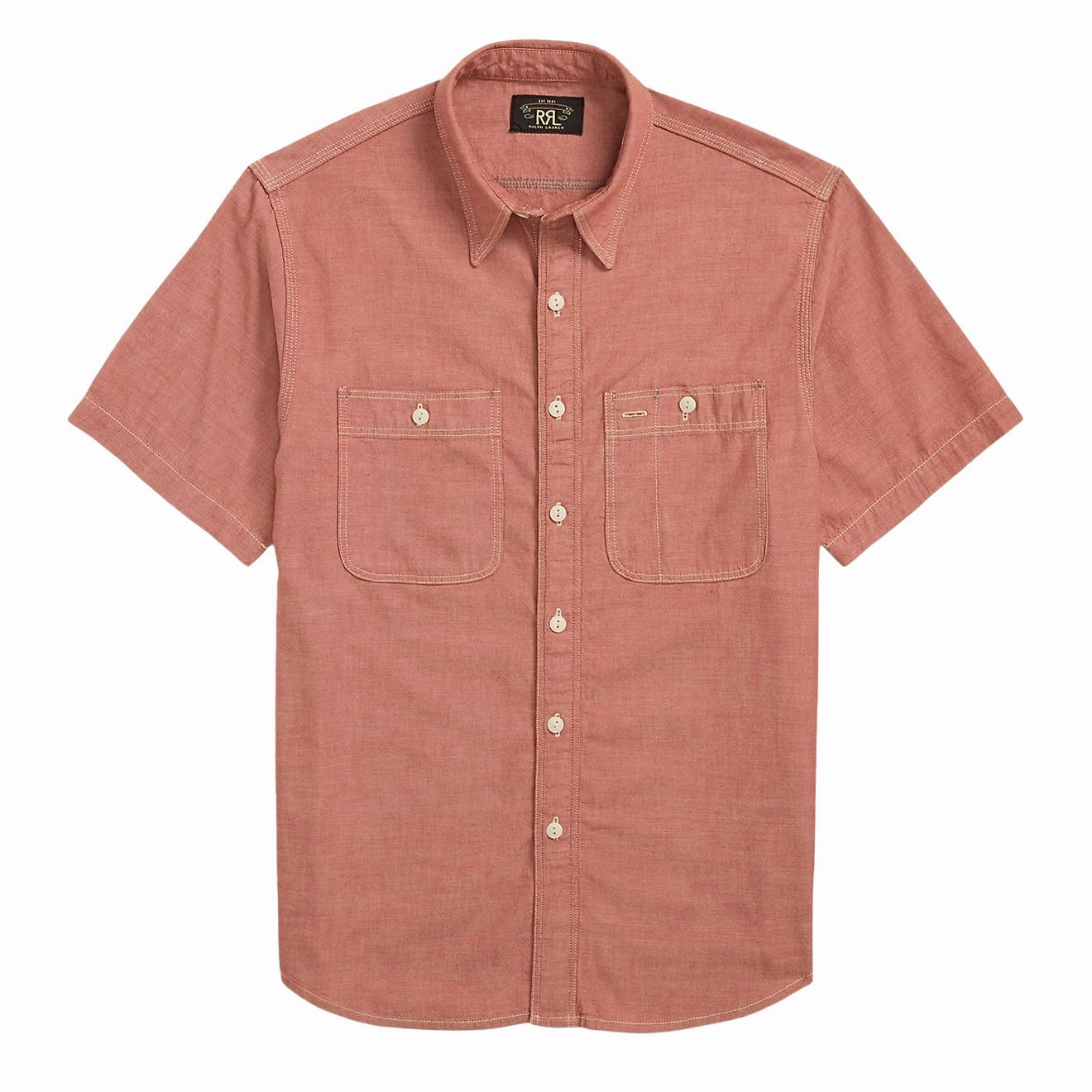 RRL By Ralph Lauren Craftsman S/S Short Sleeve Sport Shirt Red mens tank tops best deals