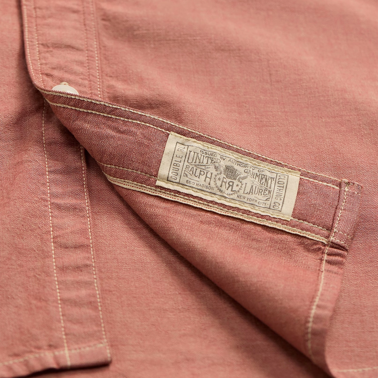 RRL By Ralph Lauren Craftsman S/S Short Sleeve Sport Shirt Red