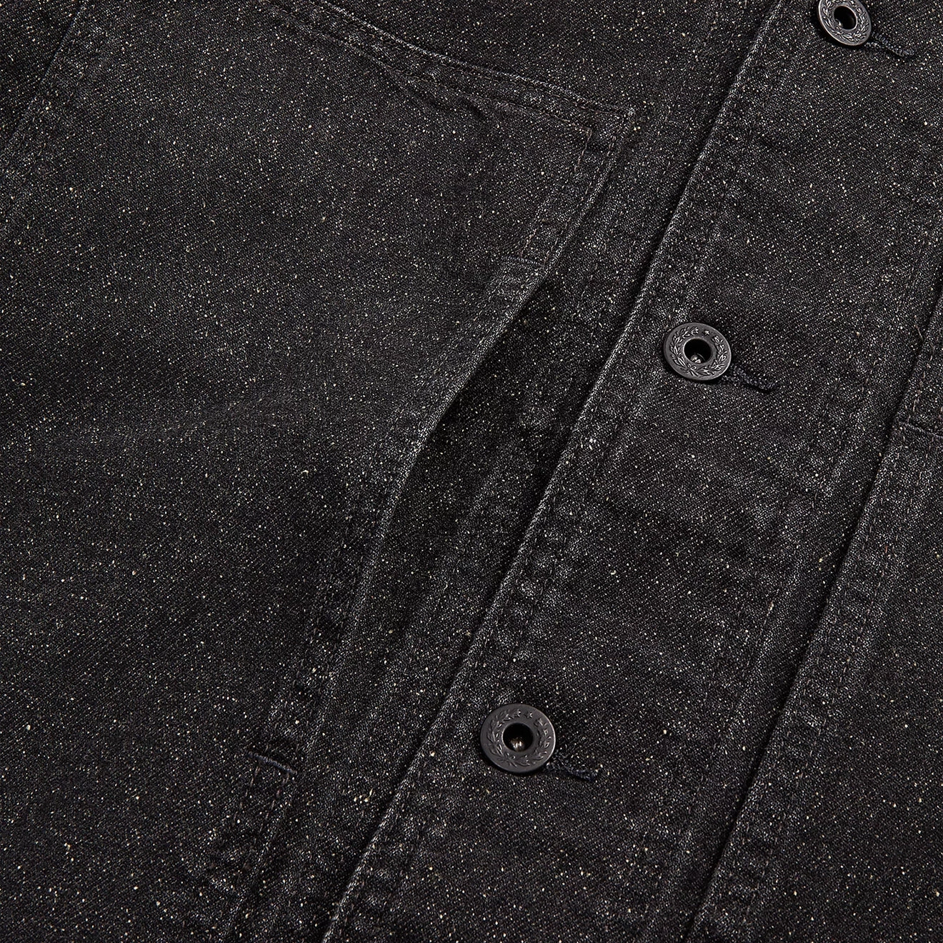 RRL by Ralph Lauren Jaspe Denim Shirt Jacket Black