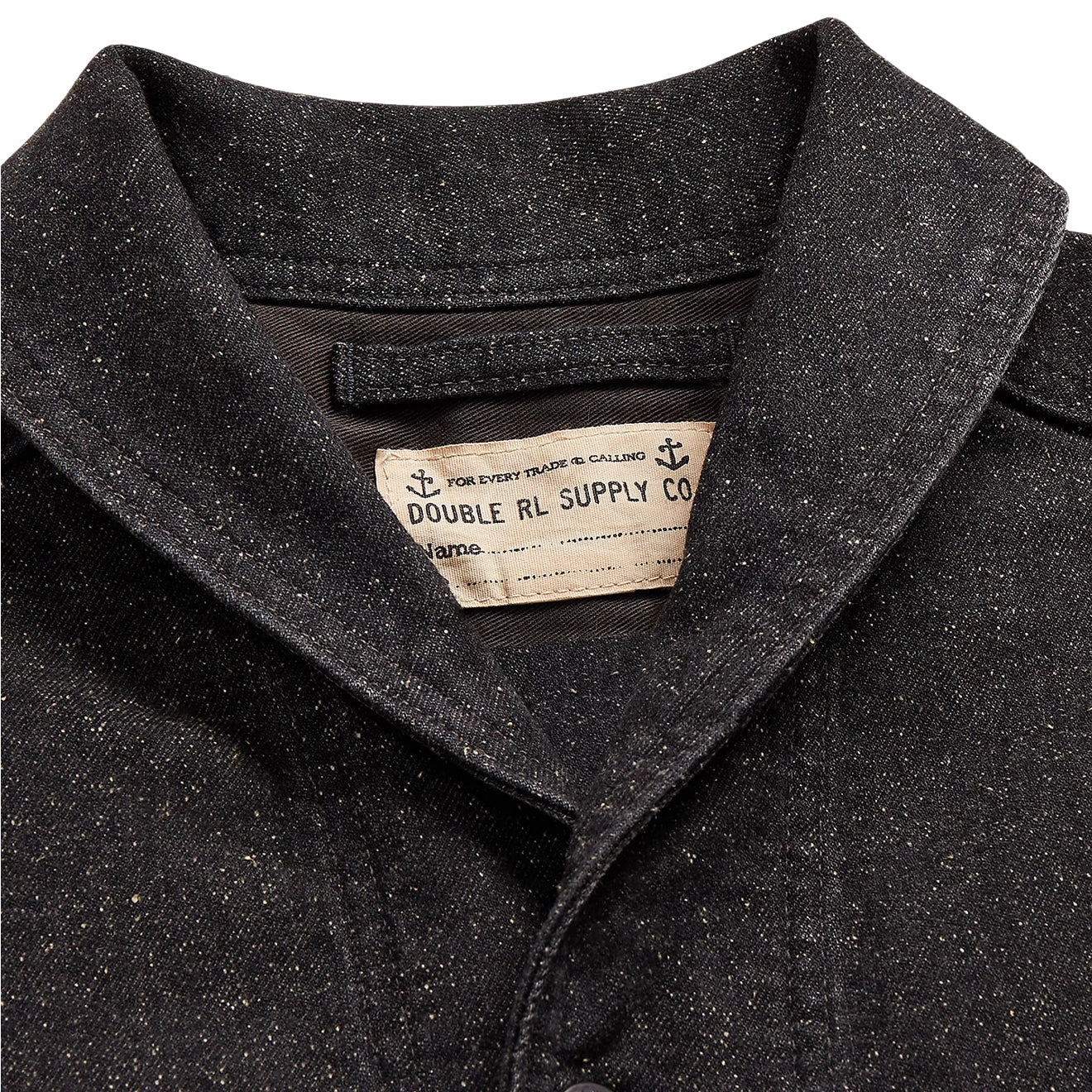 RRL by Ralph Lauren Jaspe Denim Shirt Jacket Black
