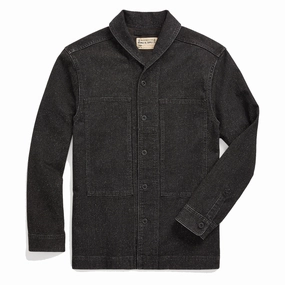 RRL by Ralph Lauren Jaspe Denim Shirt Jacket Black mens tank tops best deals