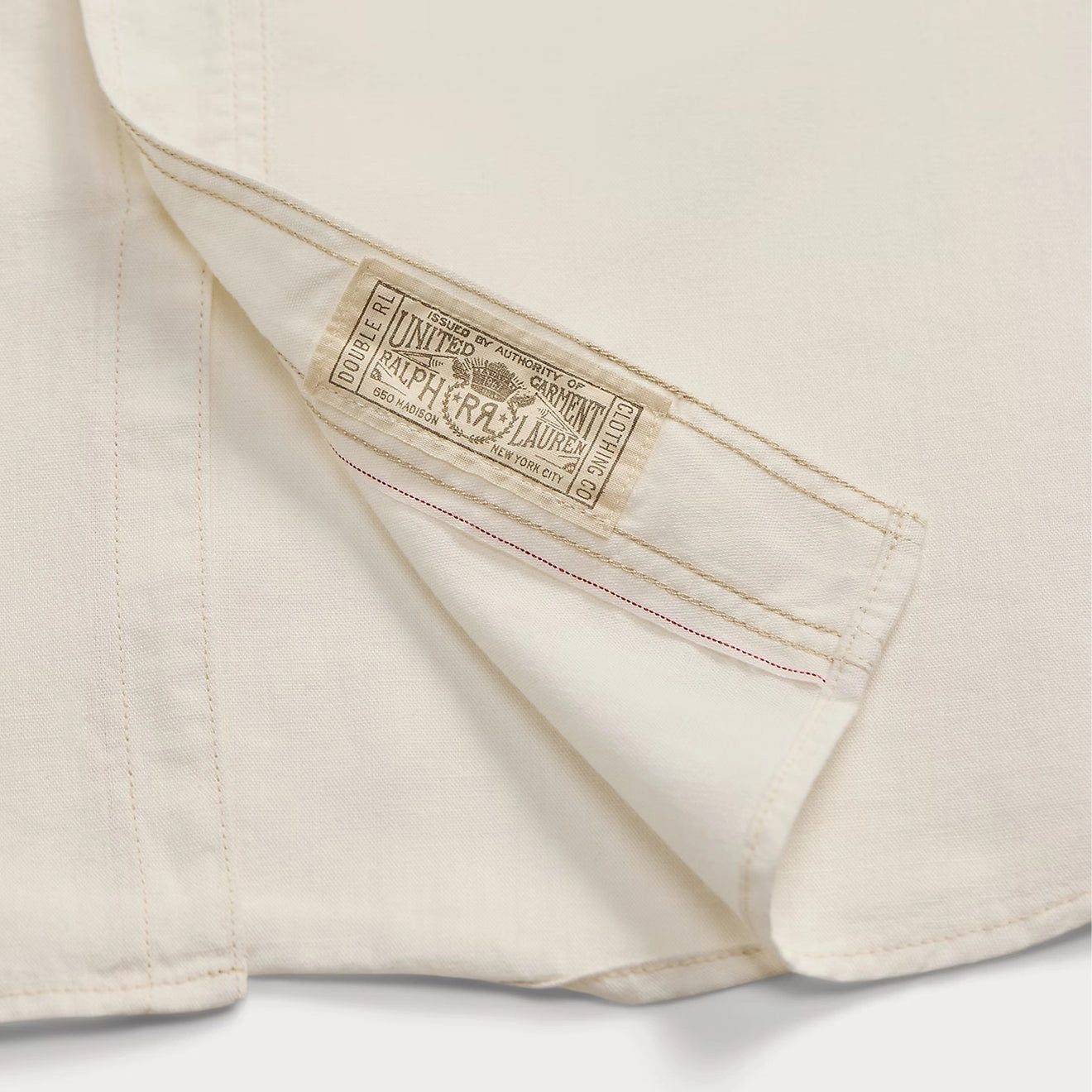 RRL By Ralph Lauren Matlock S/S Short Sleeve Sport Shirt Natural / Off-White