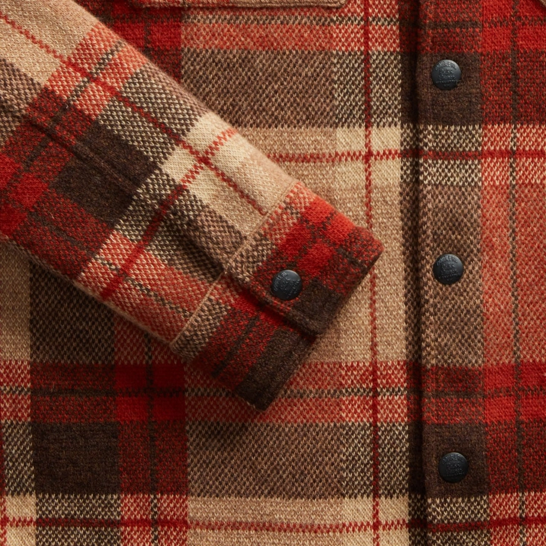 RRL by Ralph Lauren Plaid Wool Workshirt Jumper Orange Tan Multi