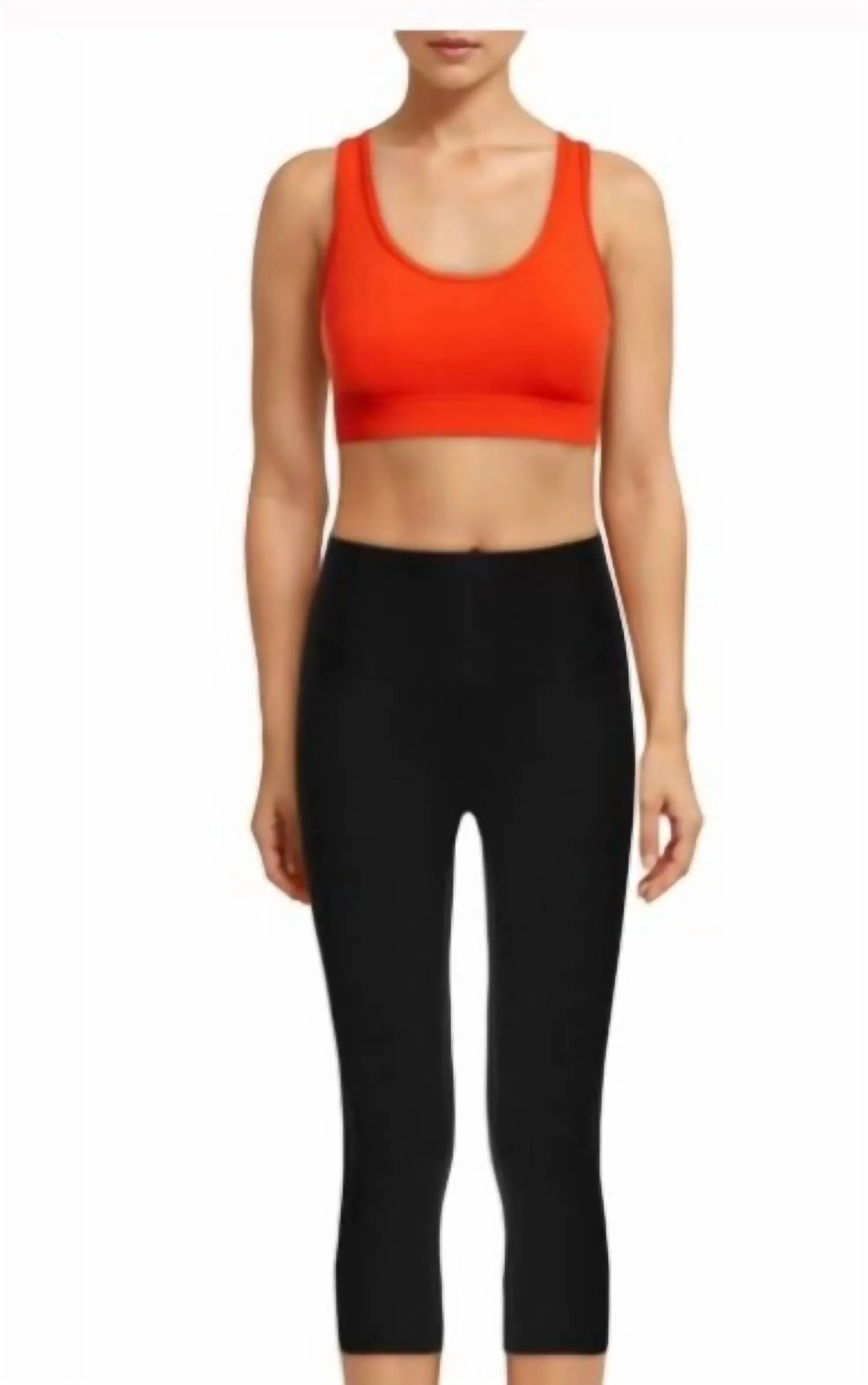 Rudimental Sports Bra In Cherry Tomato Activewear Womens - cheap workout clothes for women