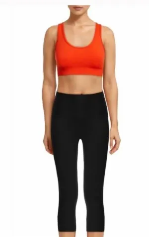 Rudimental Sports Bra In Cherry Tomato Activewear Womens - cheap workout clothes for women