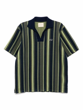 Rugby Striped Polo Shirt discount mens shirts