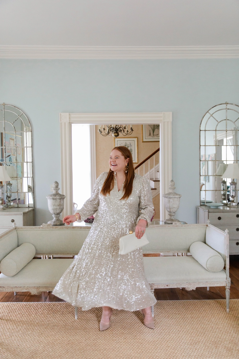 Sail To Sable Anne Sequin Maxi - Silver