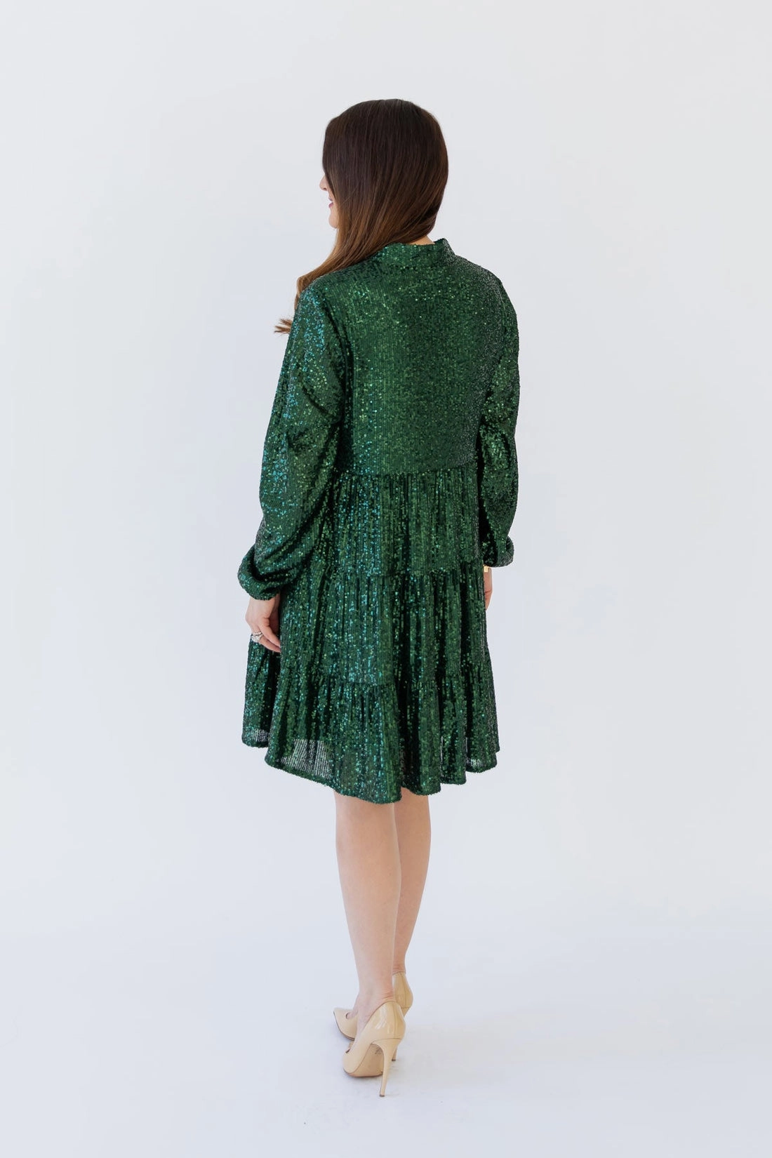 Sail To Sable Charlotte Sequin Dress - Emerald