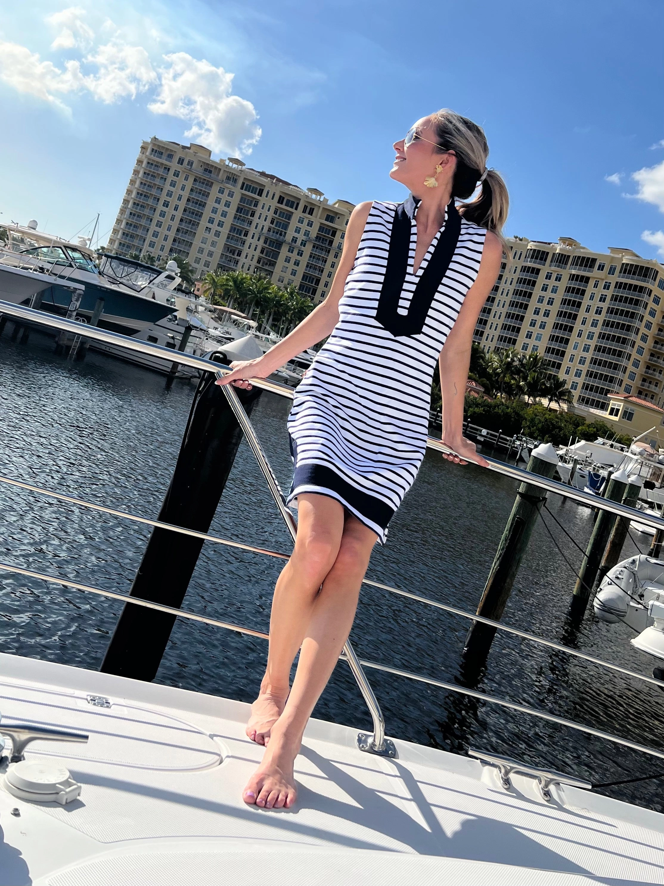 Sail to Sable Nauti Dress - Navy/White summer dresses best deals
