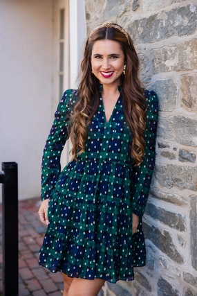 Sail to Sable Sofia Tunic Dress - Blackwatch Plaid maxi dresses clearance