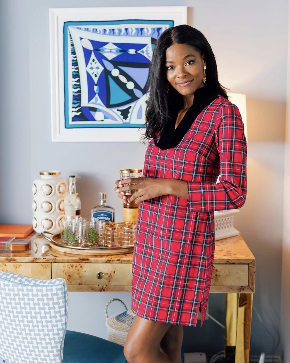 Sail To Sable Stretch Cotton Plaid Tunic Dress - Red Plaid discount party dresses